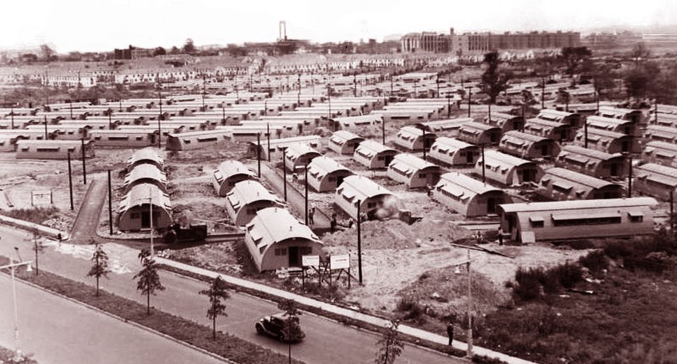 Quonset huts in the Bronx, circa 1947.